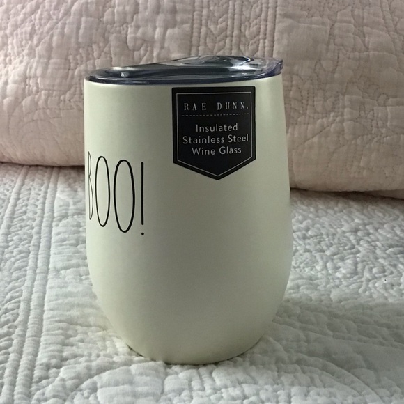Rae Dunn BOO insulated wine glass - Picture 3 of 3